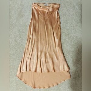 STELEN Kirsti Satin Midi Skirt - Almond/Blush - Size S